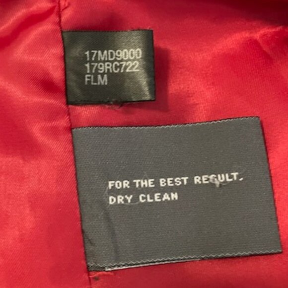 Kenneth Cole Reaction Red Trench Coat with Belted Waist Raincoat Utility - Picture 11 of 12